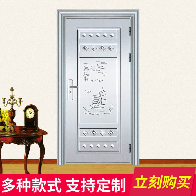 厂家供应 定制加工 不锈钢压花板入户门进户门 阳台楼顶防盗门