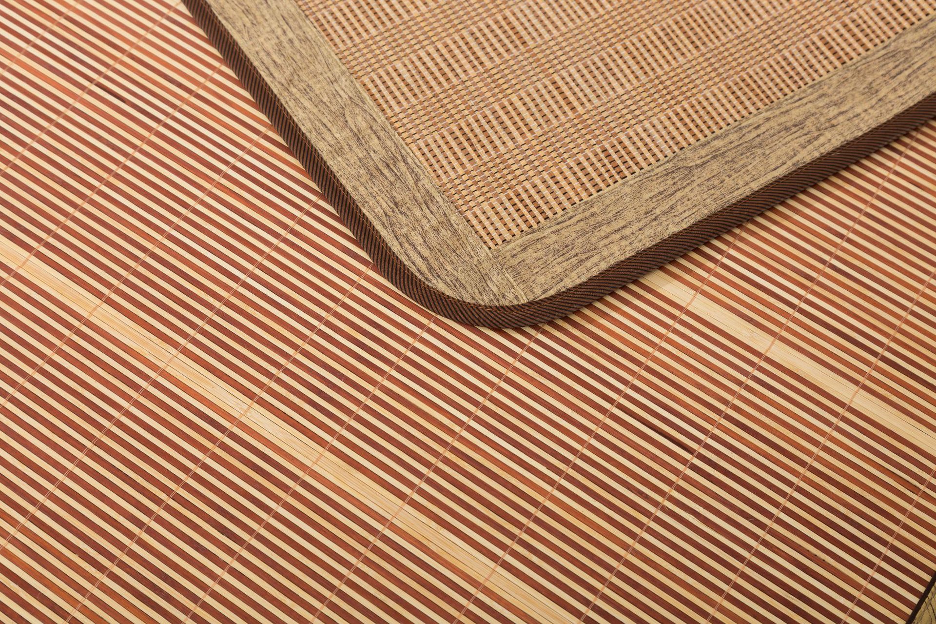 5m双面折叠竹席 蔺草席子亚草席碳化1.8米夏季学生冰凉席