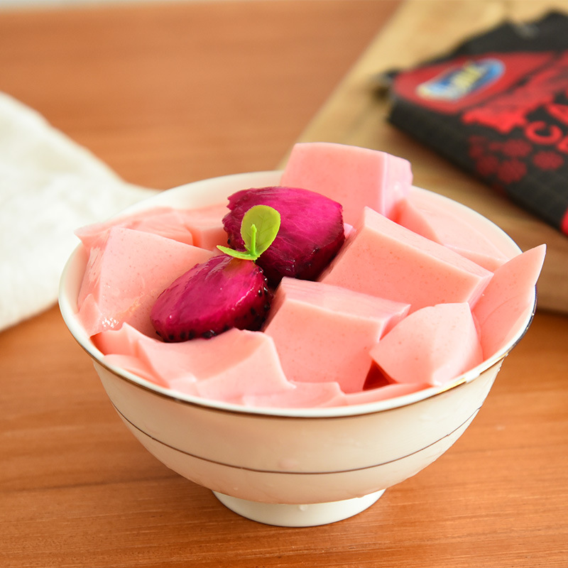 康雅酷 草莓果冻粉布丁粉75gx4袋 夏季零食冲调食品冰冰粉粉批发