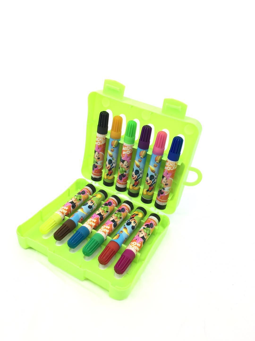 小美术卡通水彩笔绘画美术12色美术彩色笔手提盒装礼品笔美术涂鸦