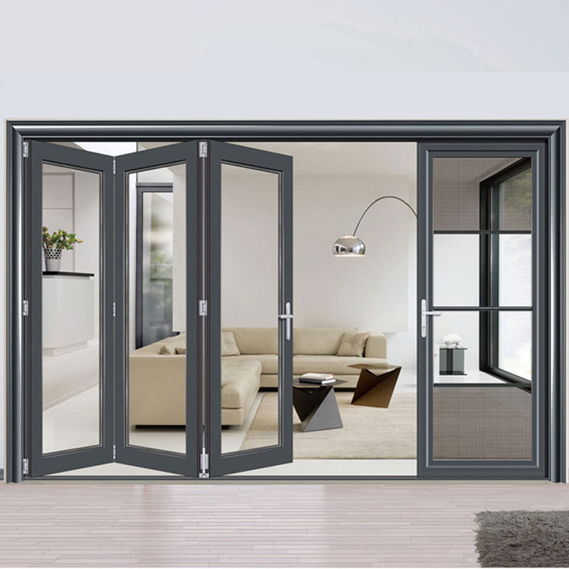 铝合金折叠门卧室客厅欧式重型双层隔音阳台室内玻璃推拉门定做