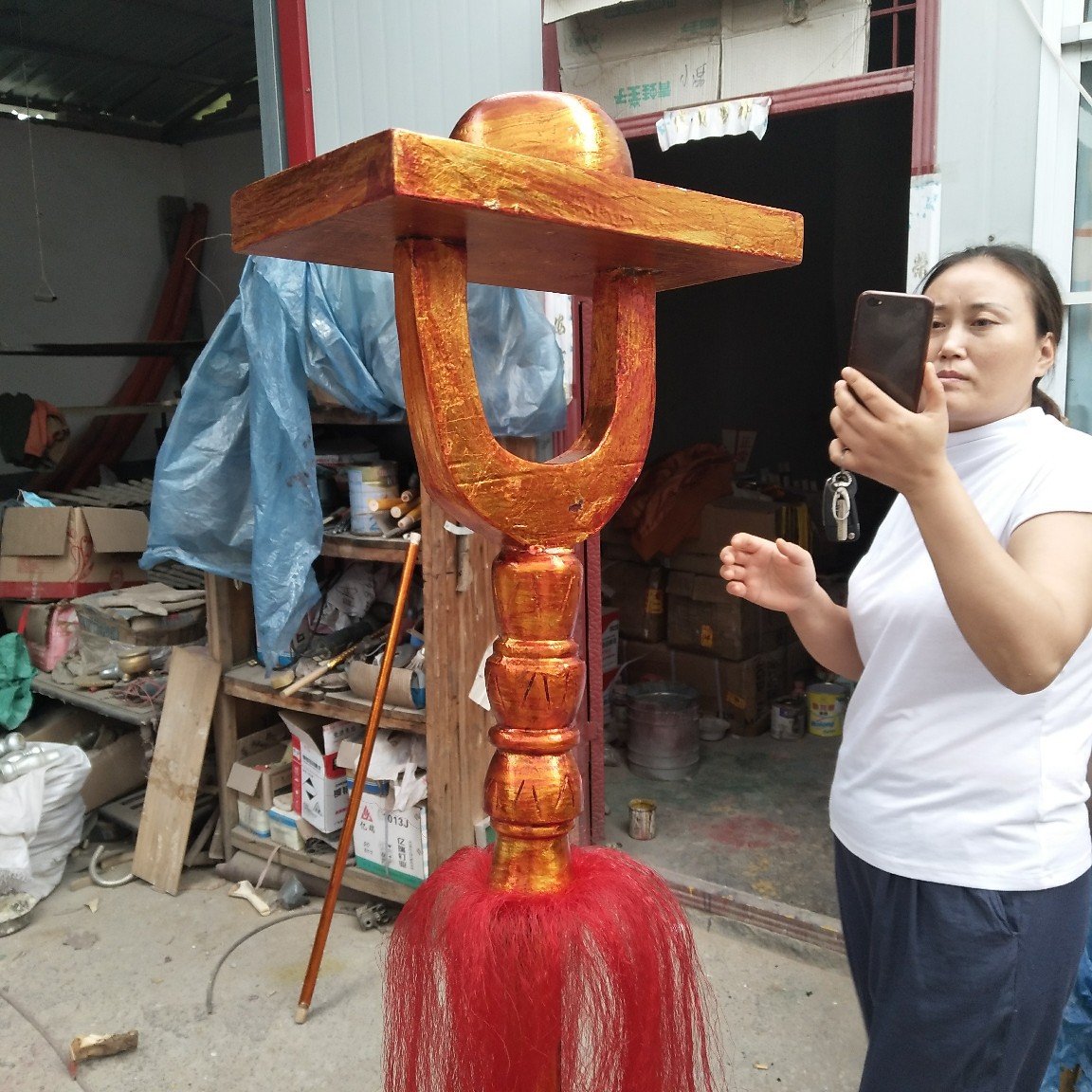 戏剧戏曲影视道具銮驾套用品金瓜月斧朝天蹬人手符节龙凤扇