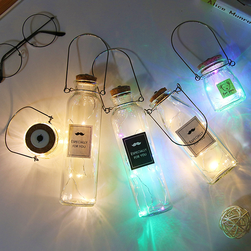 发光玻璃瓶 许愿瓶loed 漂流玻璃瓶 生日礼物宴会礼品