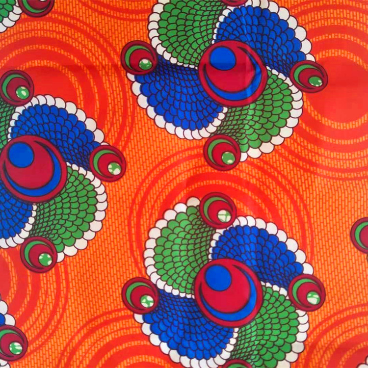 单面双面非洲渗透蜡印布95g105g轧花蜡染布涤纶蜡印布