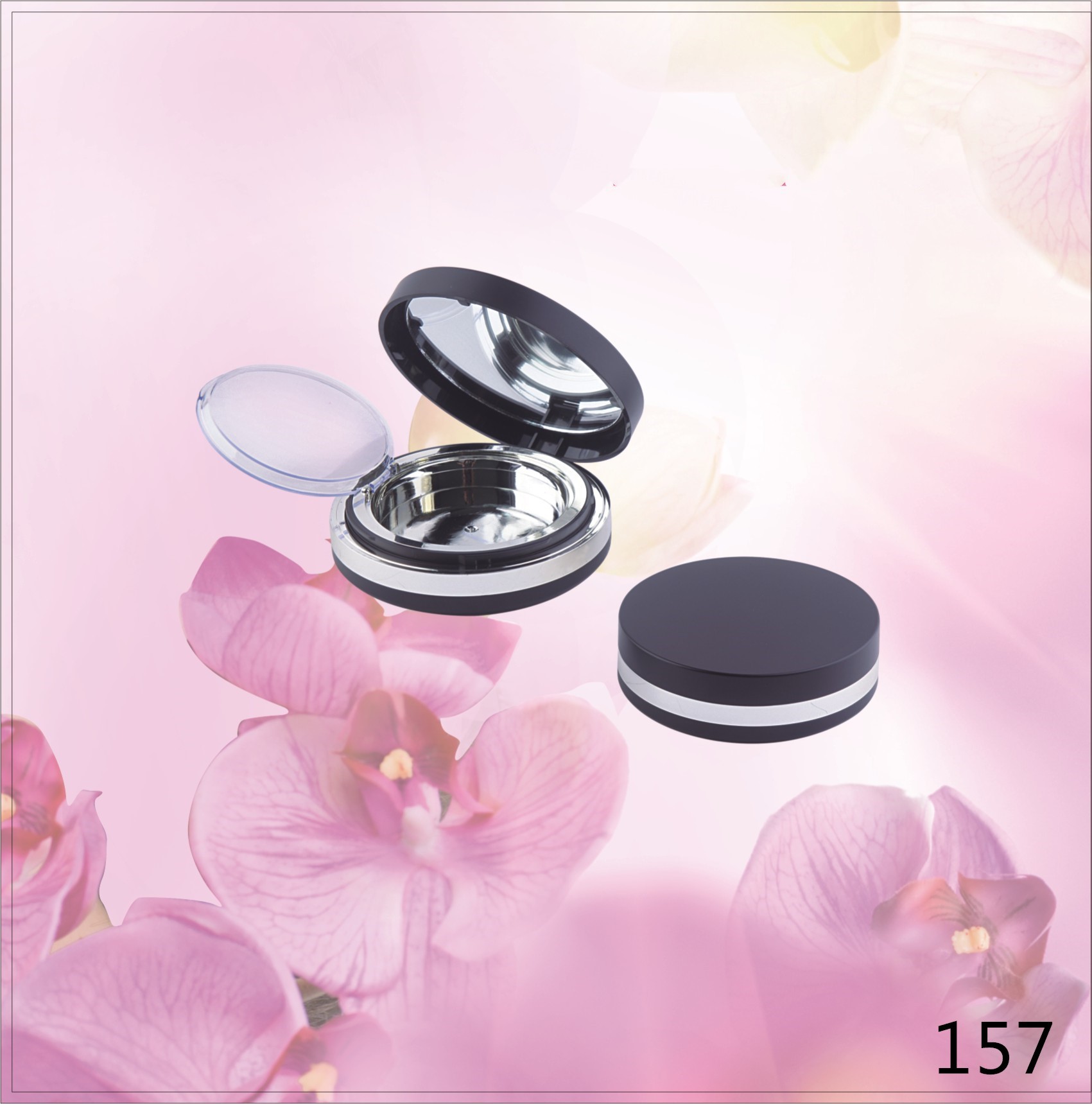 工厂直销现货粉盒化妆品包材气垫空盒彩妆包装可定制logo爆款diy