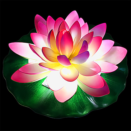 浮水荷花灯 莲花灯 水上景观灯 户外防水景观灯 led荷花灯