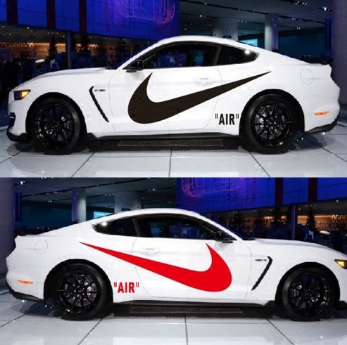 nike潮牌车贴个性创意车身拉花划痕贴纸潮流汽车贴纸改装耐克air