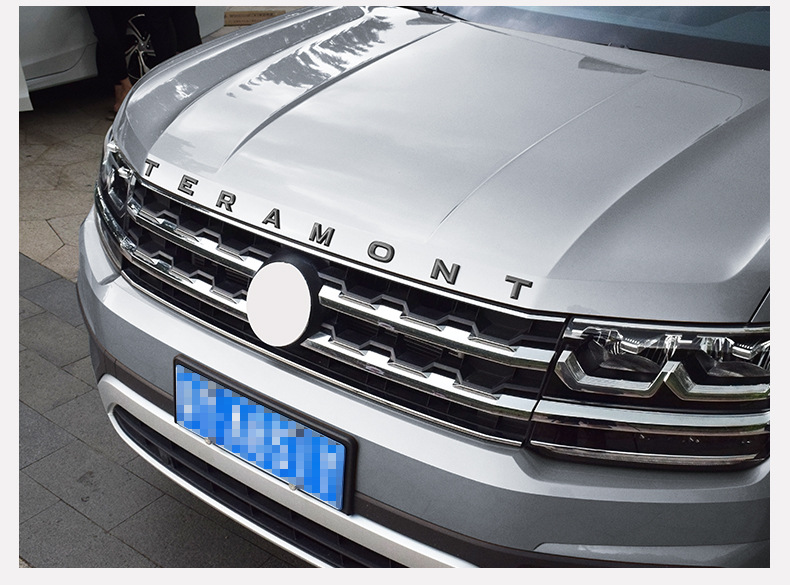 适用于大众途昂车头字母标车标 金属字标改装机盖装饰机头标