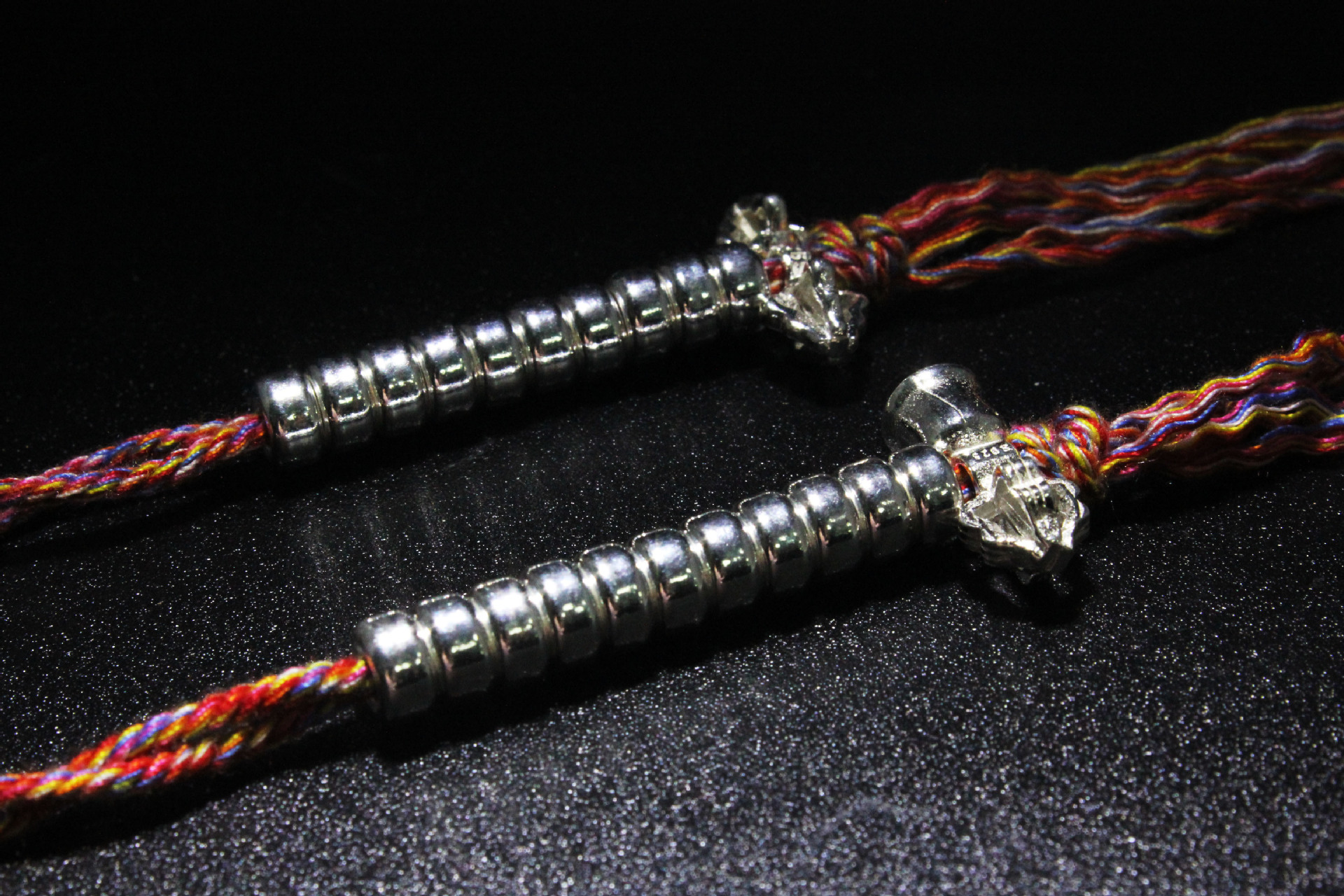 三口千银佛珠计数器纯银s925配饰小卡子铃杵银白108颗手串银配饰