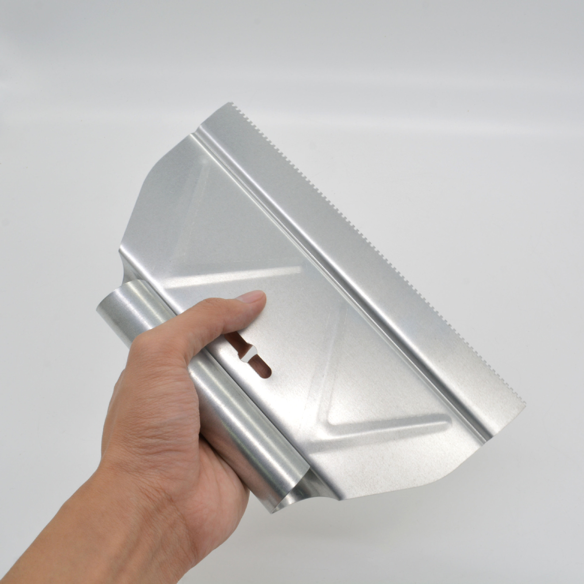 铁抹子美式刮刀厂家直销带齿梯形刮板匠作泥工工具齿形油灰刀铲刀