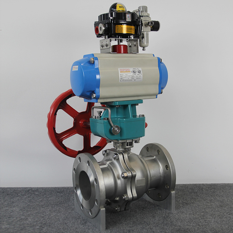 气动带手动球阀-气动阀门-三片式球阀铸钢-不锈钢球阀手动低压-爱慕生