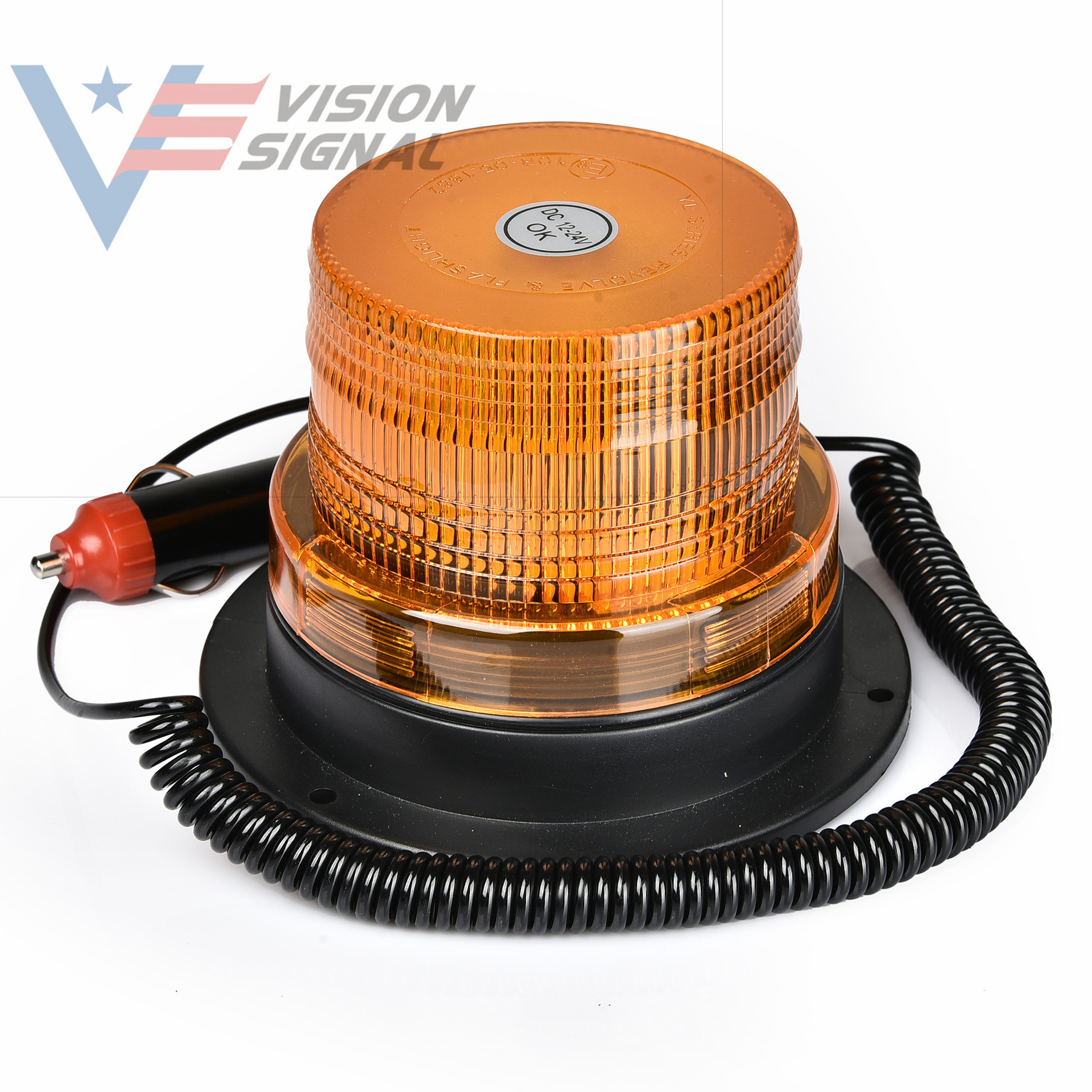 12-24v汽车车顶爆闪灯 校车工程车警示灯 频闪灯 圆形爆闪小黄灯