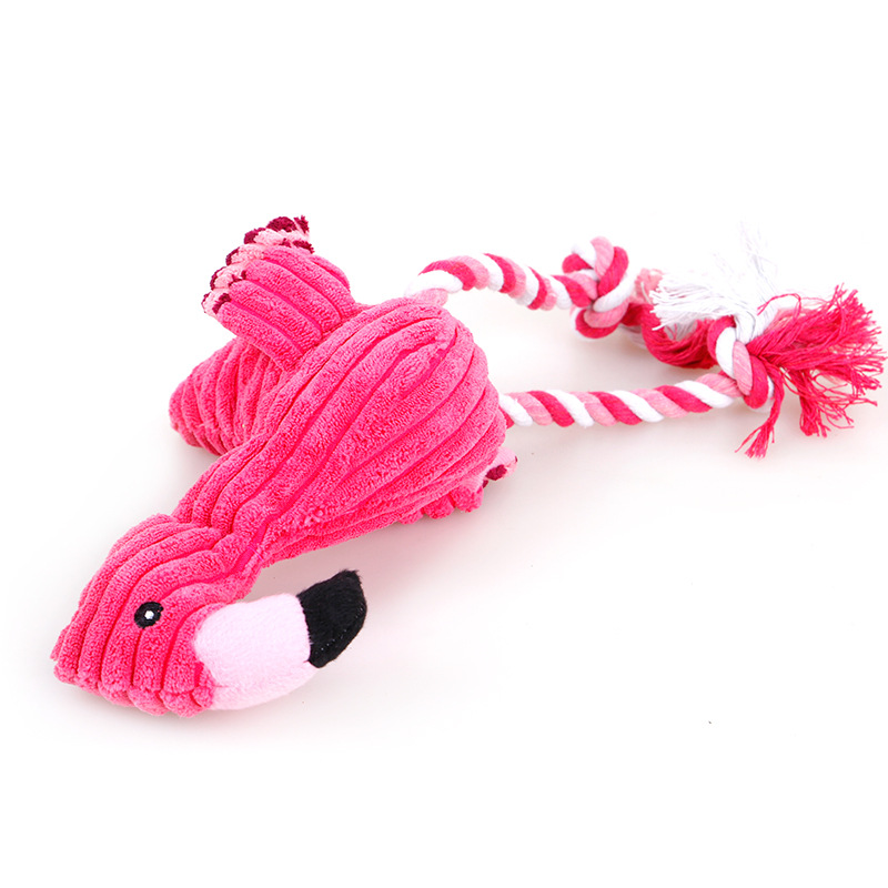 Flamingo Squeaky Toys for Small Clean Teeth Puppy Squeak Pets Accessories Dog Supplies Octopus Chick Pets Plush Chewing Dog Toy