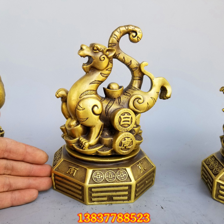 妙音铜艺精工纯铜招财辟邪四方神兽朱雀玄武青龙白虎风水铜器摆件