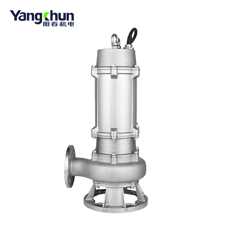 阳春 全不锈钢潜水泵 酸洗原色污水泵304耐腐蚀高扬程潜水排污泵