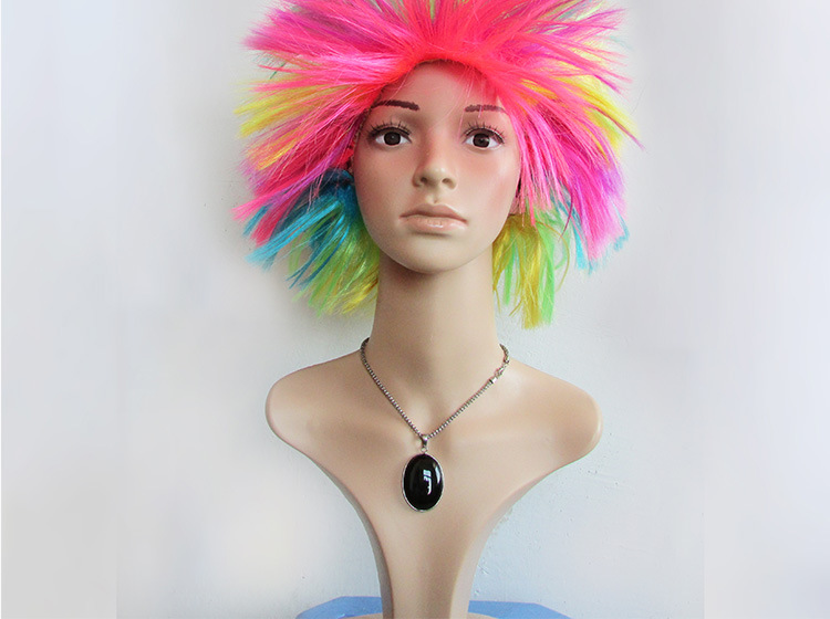 万圣节狂欢节日假发男女通用彩色爆炸头角色扮演cosplay假发头套