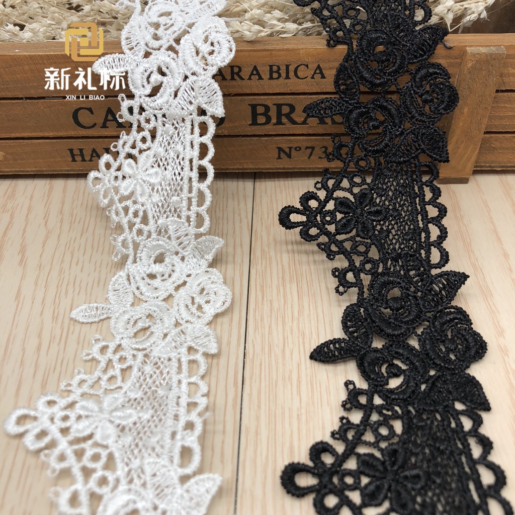 clothing accessories diy spot water soluble polyester light bar code computer embroidery lace water soluble lace