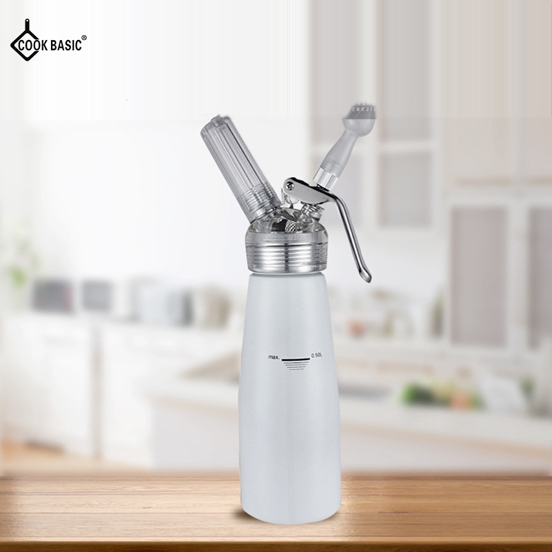 500ml水晶透明奶油枪奶油发泡器打奶器奶油喷枪蛋糕咖啡裱花枪瓶