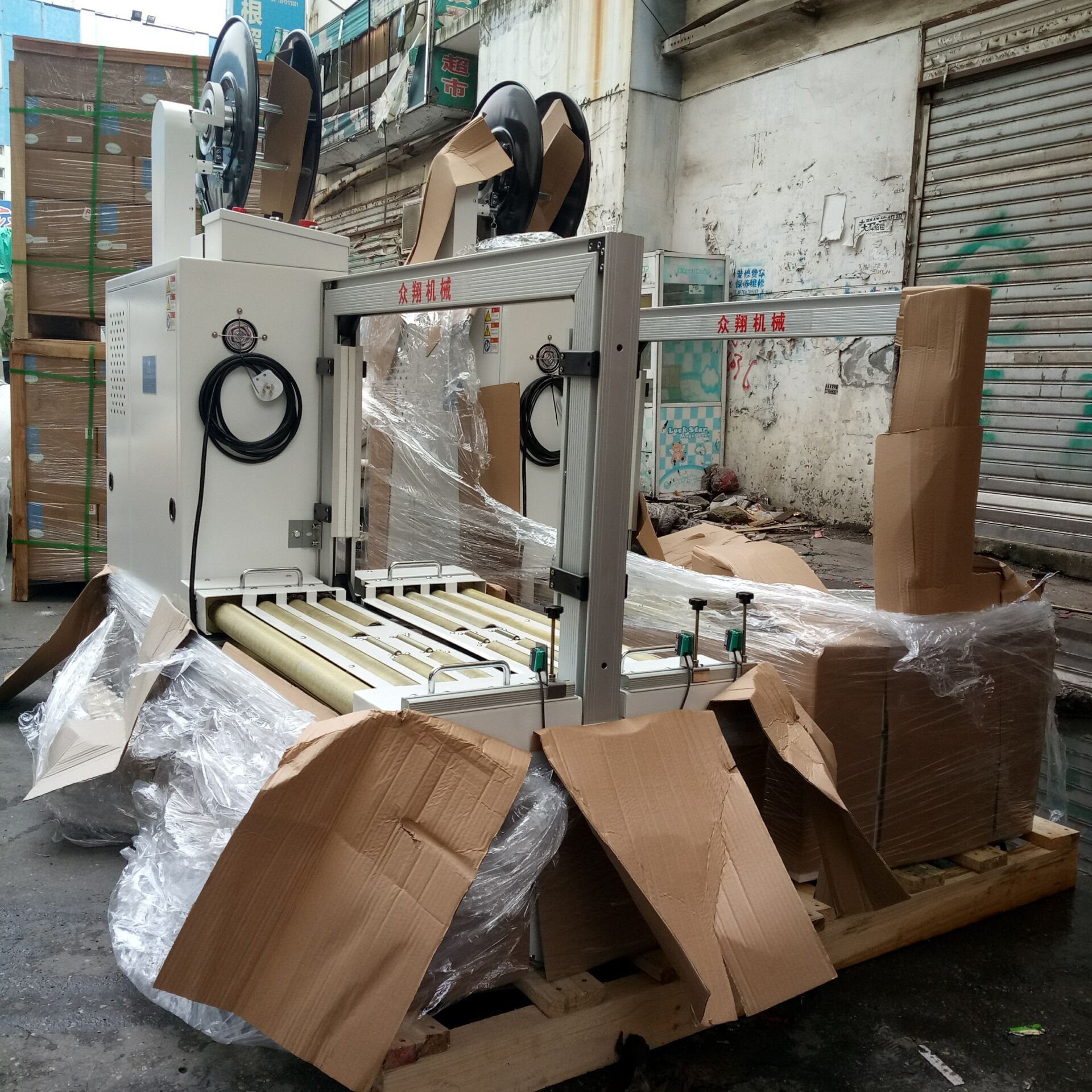 无人化打包机低台全自动无人化热熔捆扎机无人化捆包机流水线打包