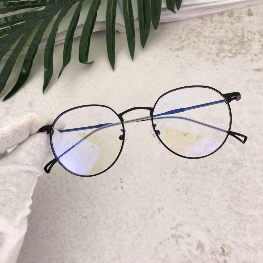 韩版个性时尚平光镜 女 学生复古金属开球近视眼镜框架配度数眼镜