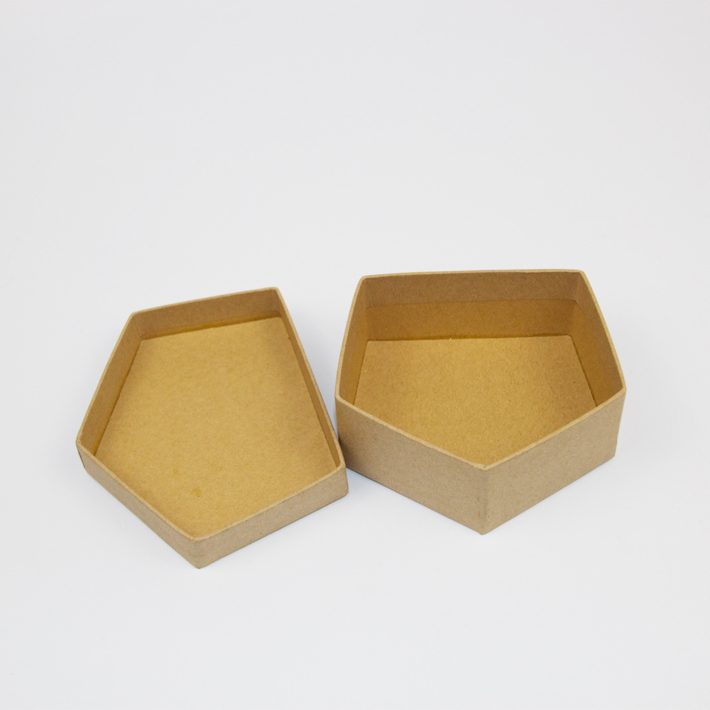 厂家直销 六角形包装盒 牛皮纸化妆品彩盒 可印刷logo上下盖纸盒