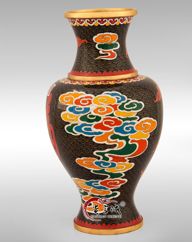 厂家直销北京景泰蓝 祥云福瓶摆件 传统掐丝珐琅工艺礼品