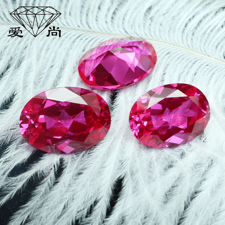 天然底3#深粉红刚玉玫红宝石碧玺糖果色diy首饰裸石甜蜜爱情裸石