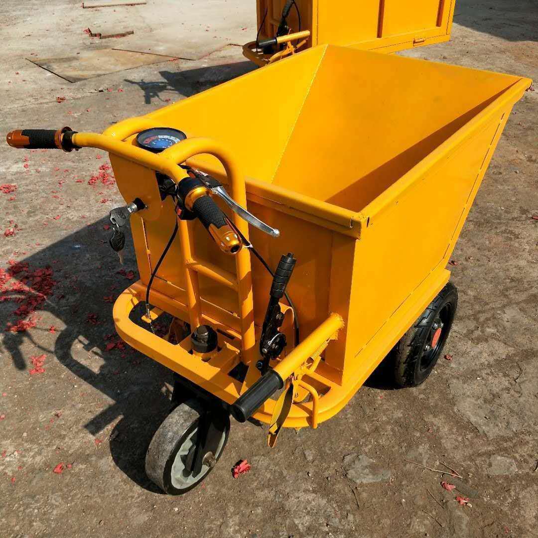 工程三轮车电动搬运工具手工地灰斗车拉货车多功能电动小推车