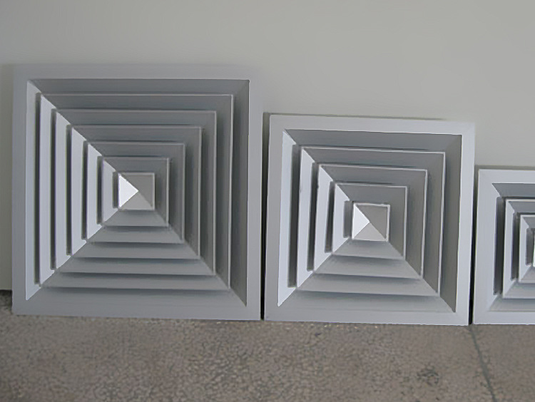 铝合金方形散流器出风口 管道通风口 中央空调铝合金出风口检修口