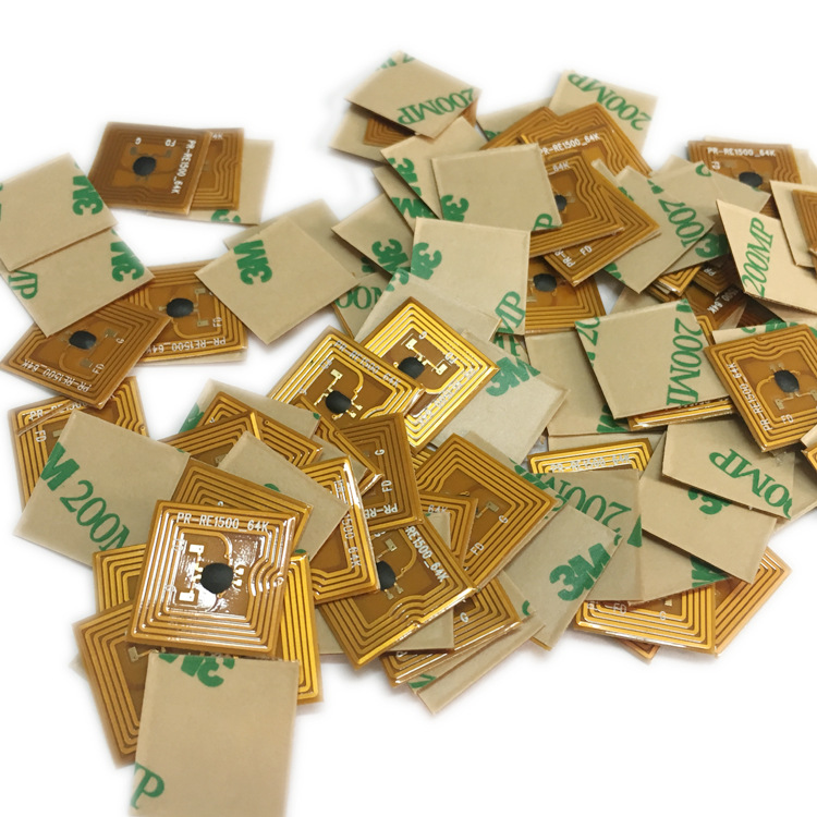 rfid抗金属标签1515mm柔性fpc防伪封装芯片可选nfc标签