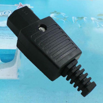 c14电源接线可装配式插头 3针带孔插座1平方电动车电源线