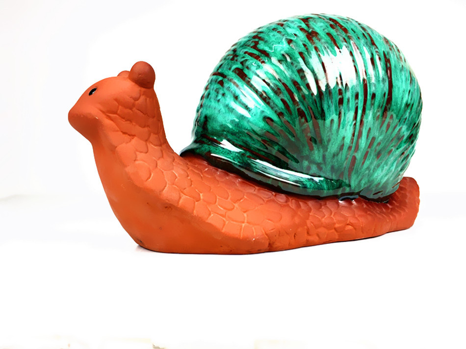 永惠尔陶瓷工艺品 红土蜗牛摆件 红陶蜗牛摆件