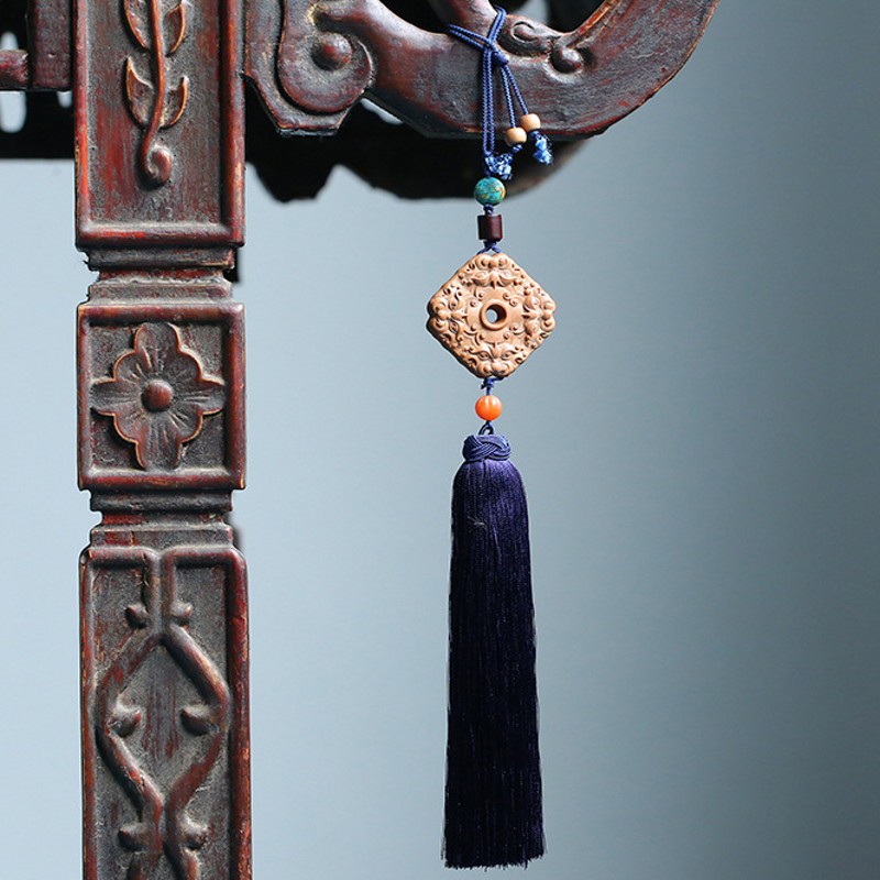 善德设计款 印度老山檀香 【四方兽牌】车挂 送礼自玩收藏佳品