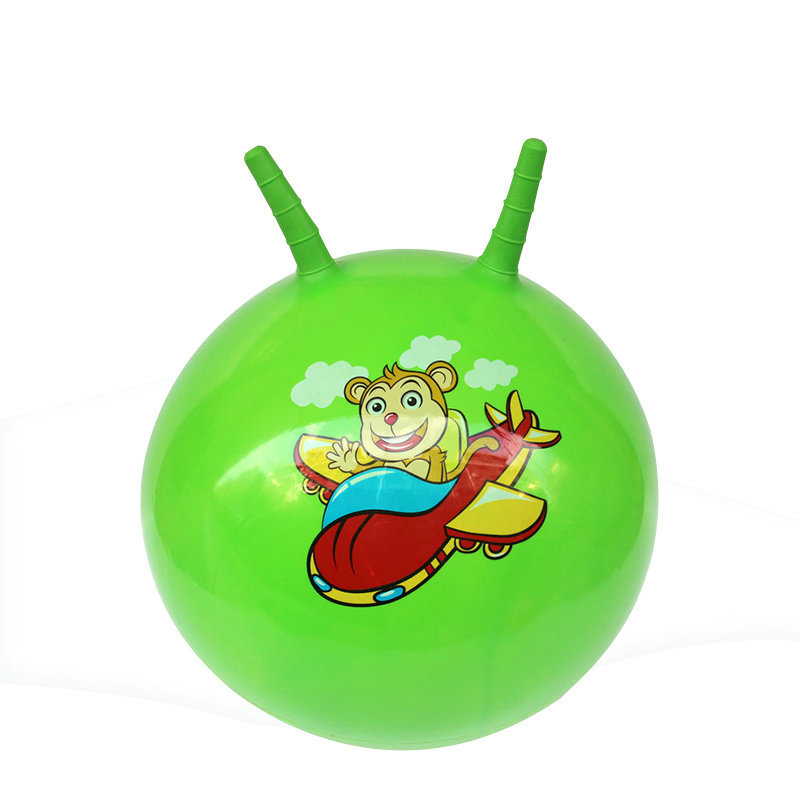 批发大号羊角球45cm 羊角手柄球 儿童羊角跳跳球儿童充气玩具