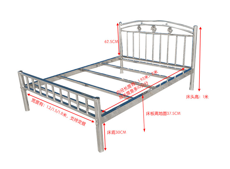 中天佛钢不锈钢床ztd01佛山不锈钢床