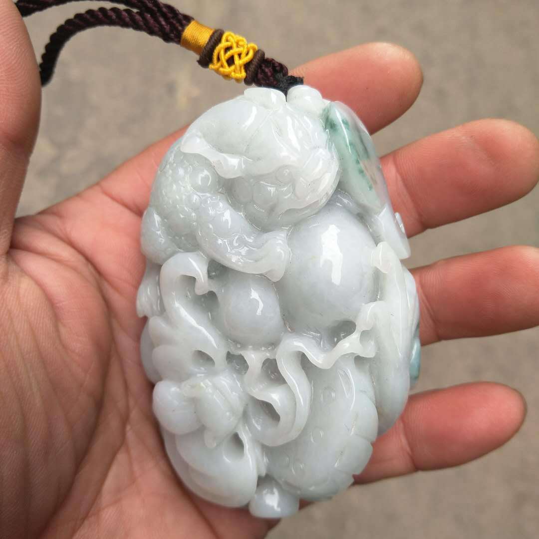 玉石手玩件a货缅甸翡翠手把件吉祥如意翡翠把件商务礼品批发