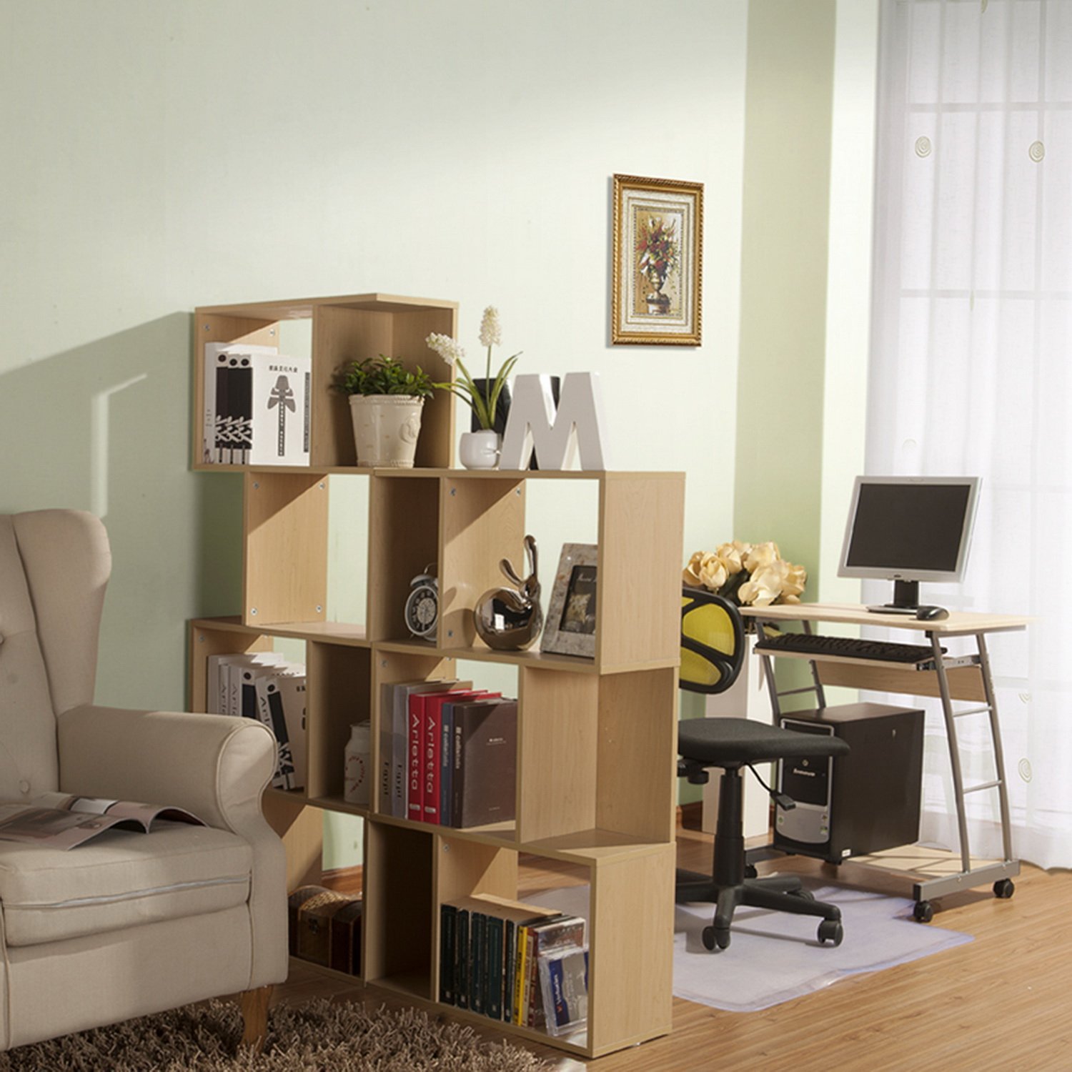 跨境电商专供五层书柜书架收纳柜简约现代板式可定制文件柜展示柜