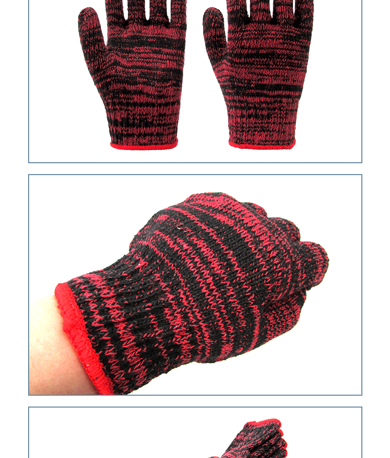 现货各种规格花线手套 舒适柔软保暖耐磨搬运劳保棉花线手套