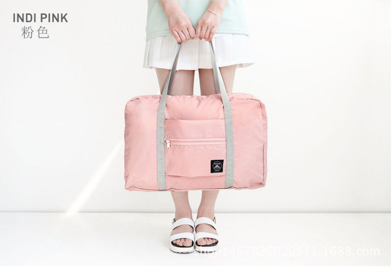 Korean Style Fresh Travel Bag Folding Travel Storage Bag Travel Storage Bag Jacquard Bag Clothes Bag
