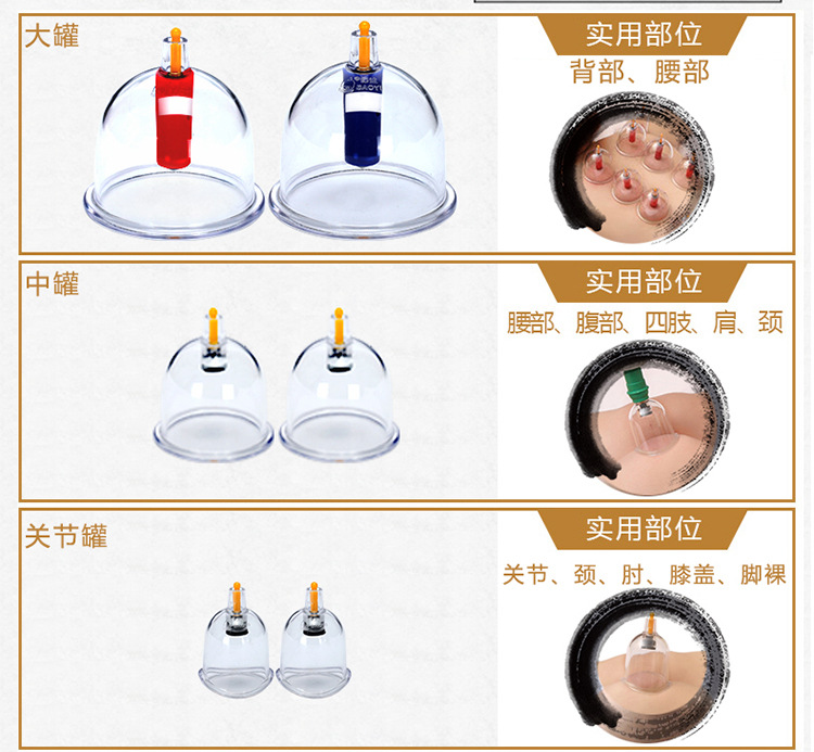 保益拔罐器24罐真空家用抽气式拔气罐非火罐加厚24罐