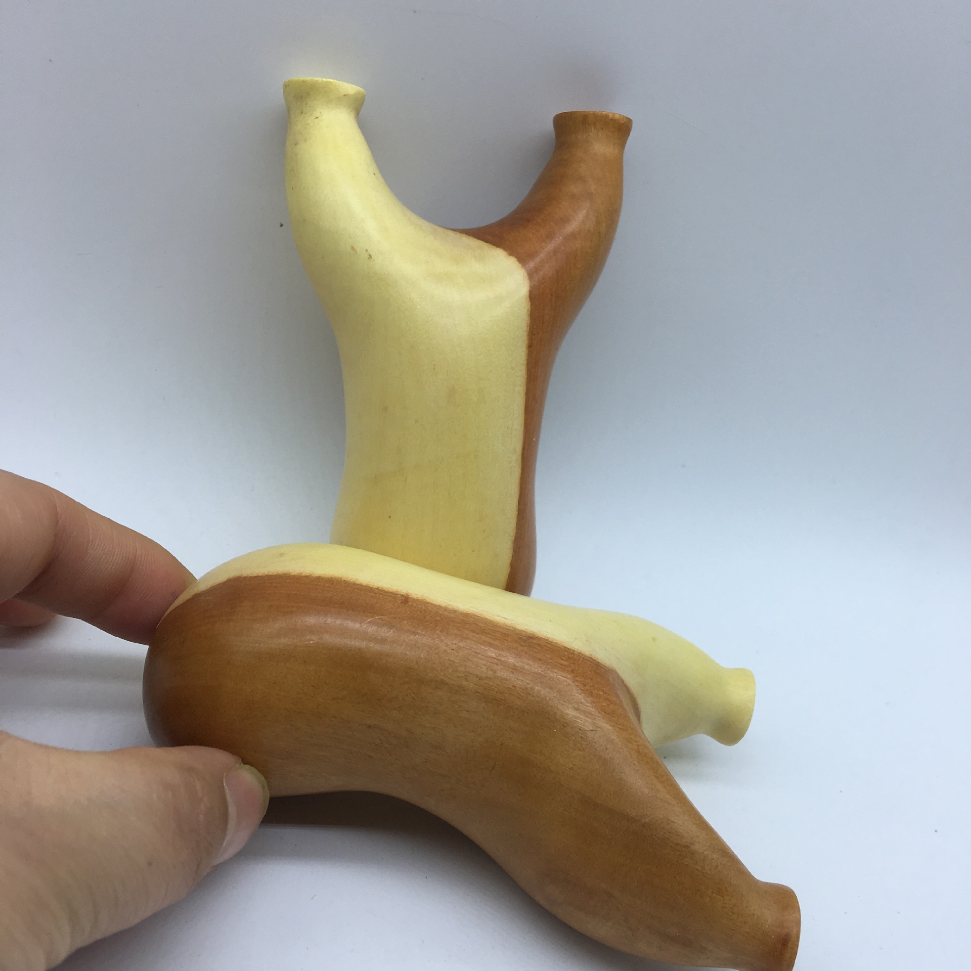 纯实木枣木扁皮胖飞虎弹弓 双色枣木胖飞虎手工实木厂家直销