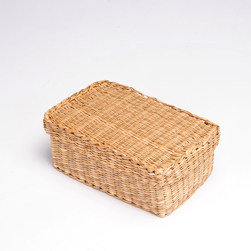 批发外贸速卖通亚马逊爆款手工编织草编收纳盒三件套速卖通亚马逊