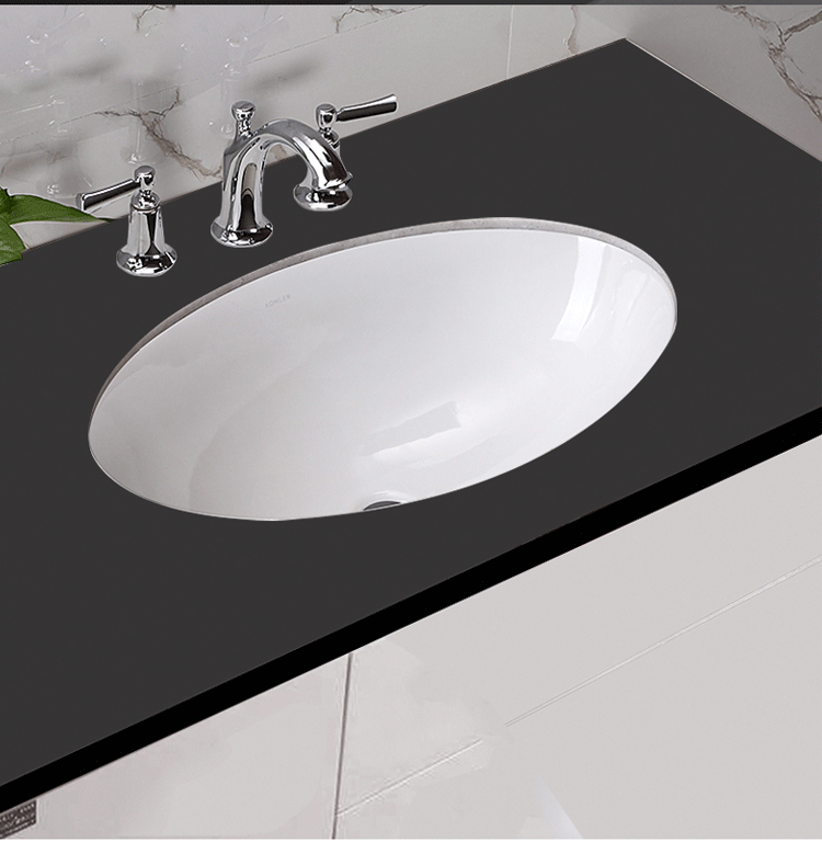 kohller正品卫浴 温蒂斯k-2940t 台下嵌入式椭圆形洗脸洗手面盆