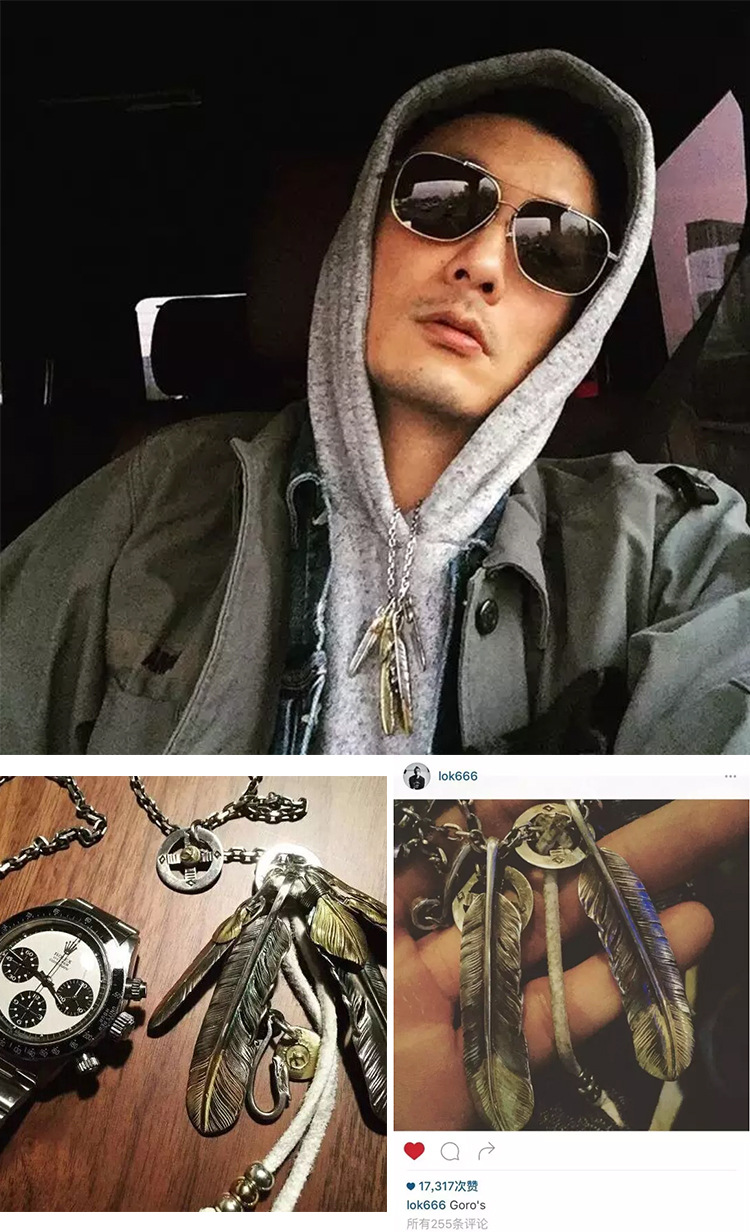 余文乐同款羽毛项链男女毛衣链短配饰夏季新款高桥羽毛吊坠锁骨链