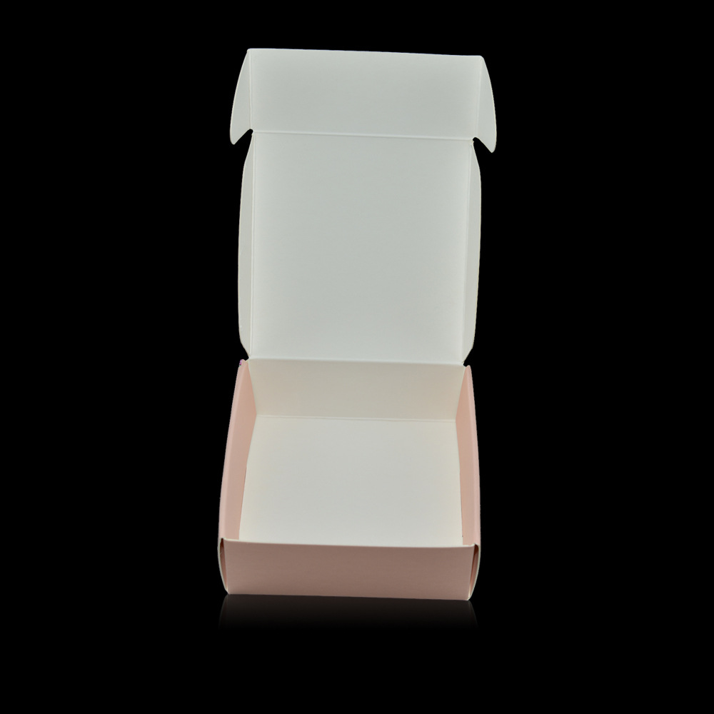 厂家批发定做500个起白卡纸飞机盒精油面膜彩盒定制化妆品包装盒