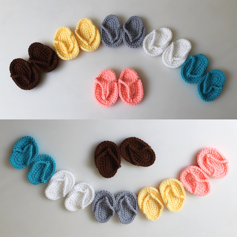 Newborn Photography Props Mini Crochet Small Slippers