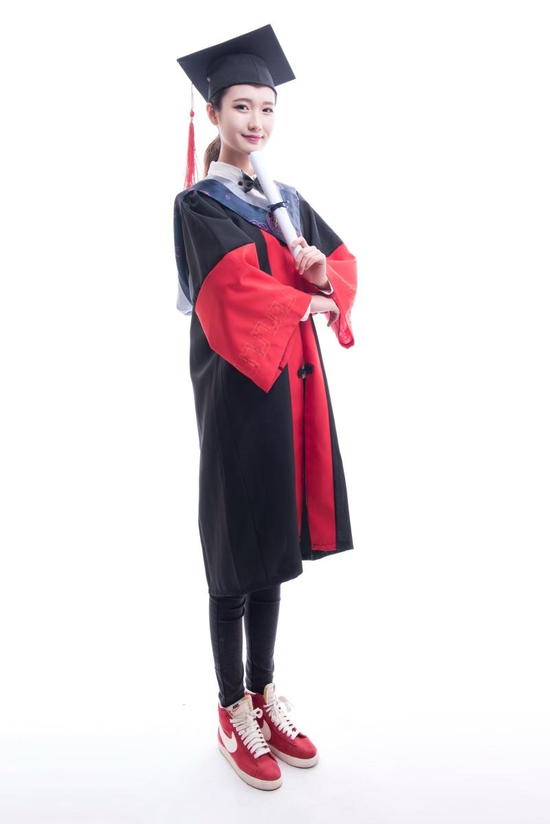 学士服 大学生毕业礼服 博士服文科演出的服搭配帽子硕士服成人礼