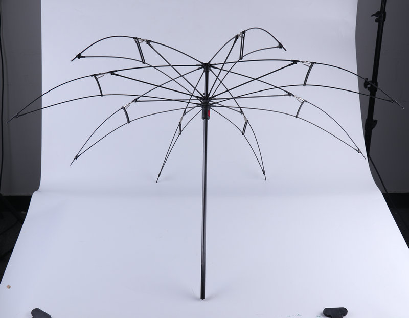 德诚伞骨23寸8骨手开反向伞伞架包铁包胶中棒