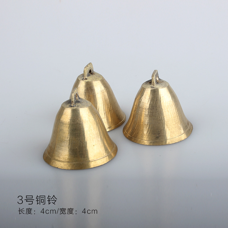 Horn Copper Bell Brass Retro with Opening Bell-Shaped Ancient Pet Bell Large Livestock with Bell Wind Chime Doorbell