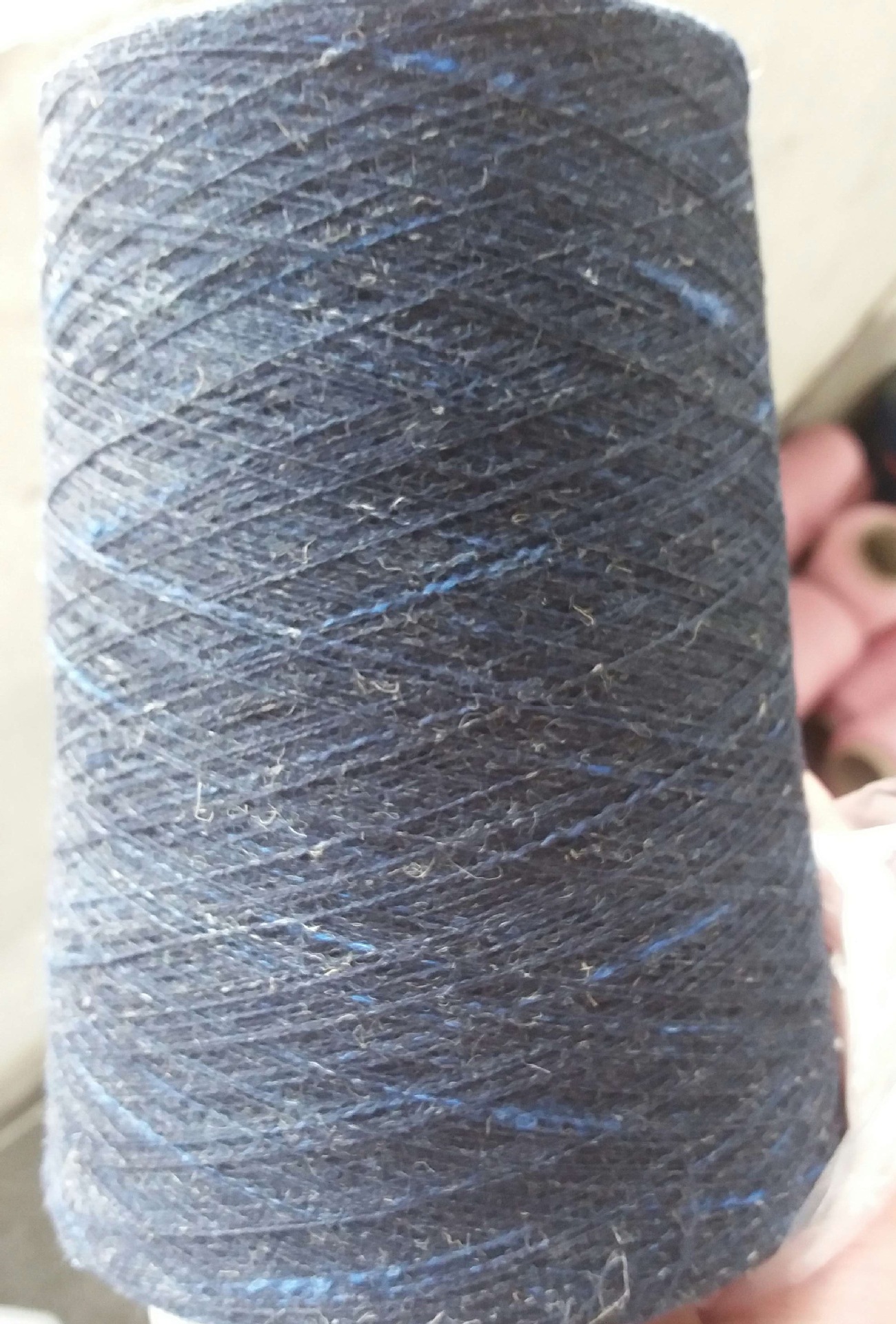 厂家生产ab双色棉段彩纱并线羊毛衫纱 手感好 颜色多棉麻段彩纱